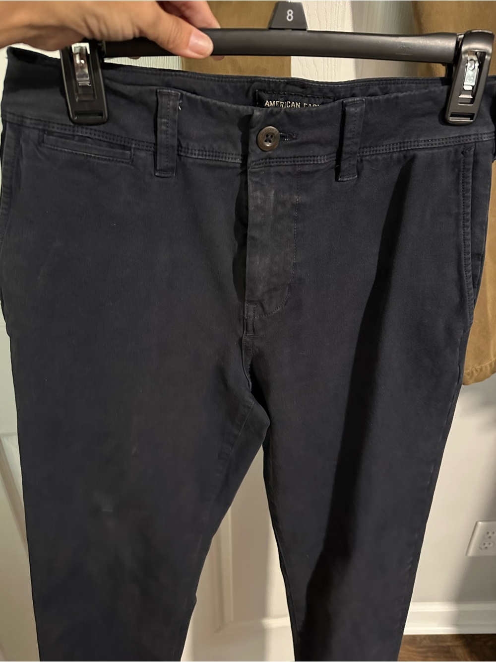American Eagle 360 Extreme Flex Slim Chino Pants Bundle Size 28/32 Tan Navy - Picture 6 of 9